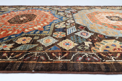 75 x 457 cm | Mamluk Runner Design Hand Knotted Veg Dye Wool Afghan Carpet