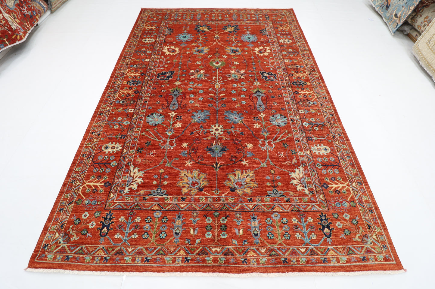 203 x 299 cm | Sultani Oriental Area Rug Afghan Hand Knotted Veg Dye Wool carpet