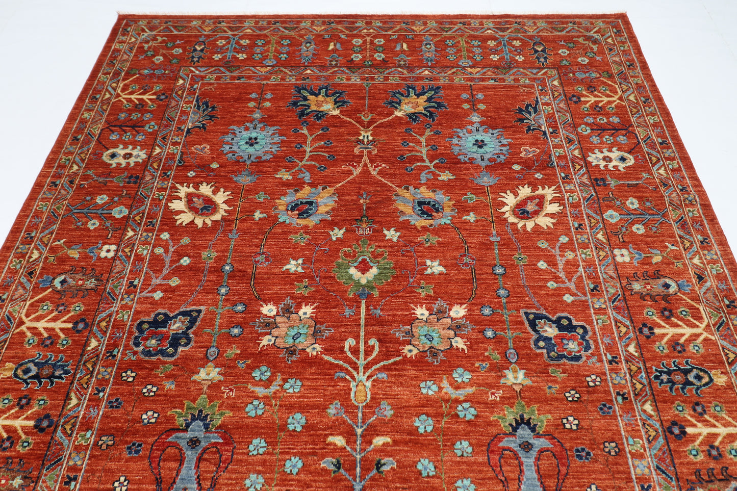 203 x 299 cm | Sultani Oriental Area Rug Afghan Hand Knotted Veg Dye Wool carpet