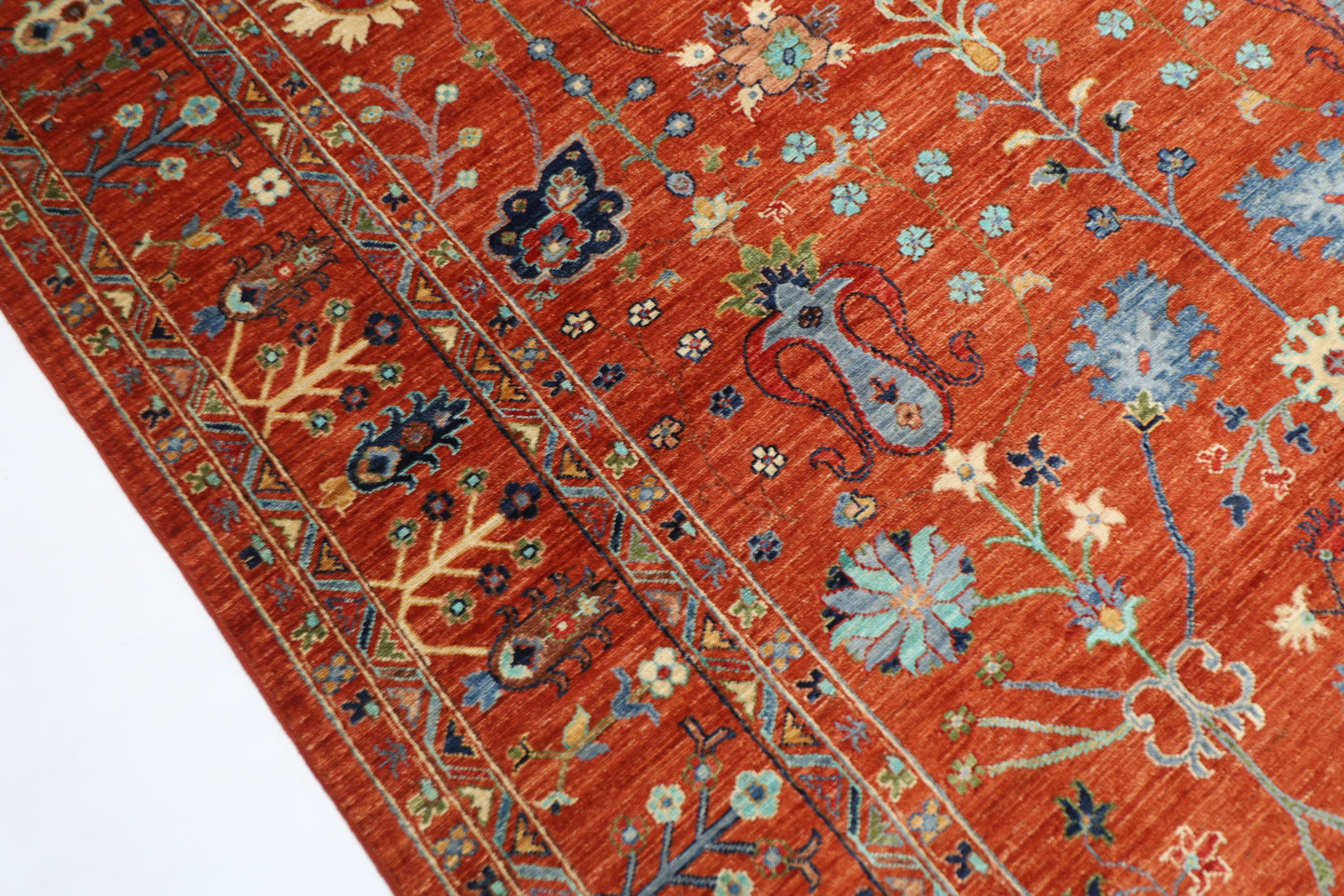 203 x 299 cm | Sultani Oriental Area Rug Afghan Hand Knotted Veg Dye Wool carpet