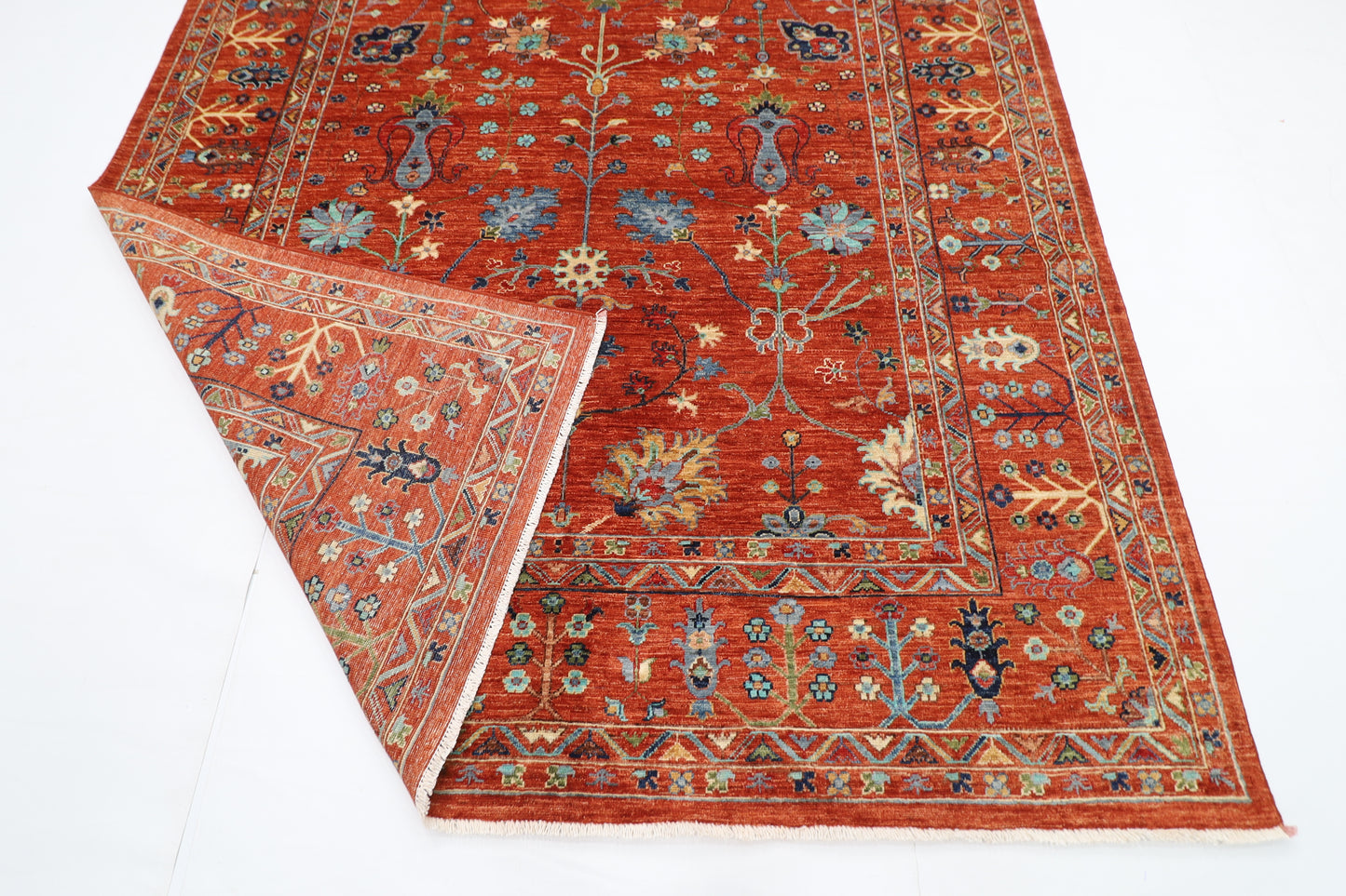 203 x 299 cm | Sultani Oriental Area Rug Afghan Hand Knotted Veg Dye Wool carpet