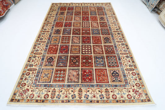 200 x 293 cm | Geometric Oriental Area Rug Afghan Hand Knotted Veg Dye Wool carpet