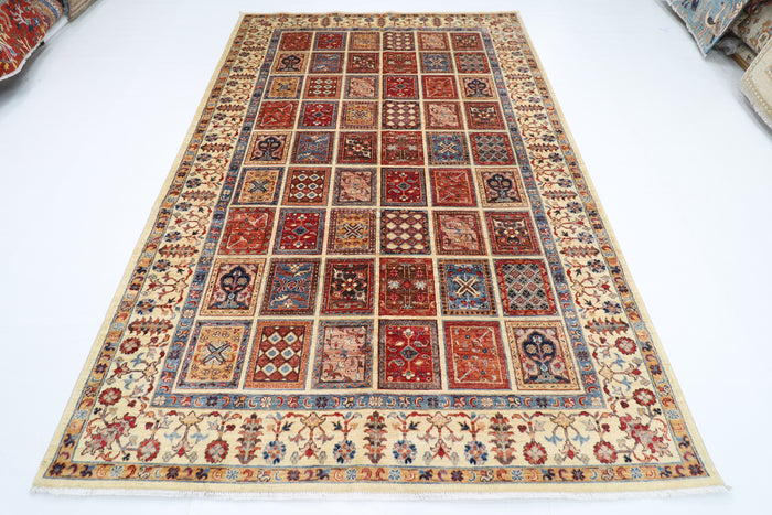 200 x 293 cm | Geometric Oriental Area Rug Afghan Hand Knotted Veg Dye Wool carpet