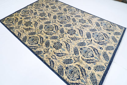 180 x 275 cm | Floral Afghan Tribal Hand Knotted Veg Dye Wool carpet