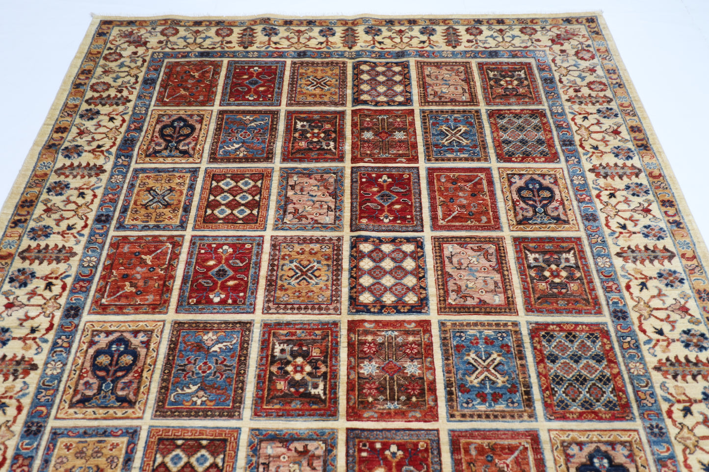 200 x 293 cm | Geometric Oriental Area Rug Afghan Hand Knotted Veg Dye Wool carpet