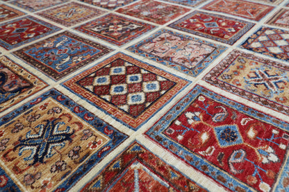 200 x 293 cm | Geometric Oriental Area Rug Afghan Hand Knotted Veg Dye Wool carpet