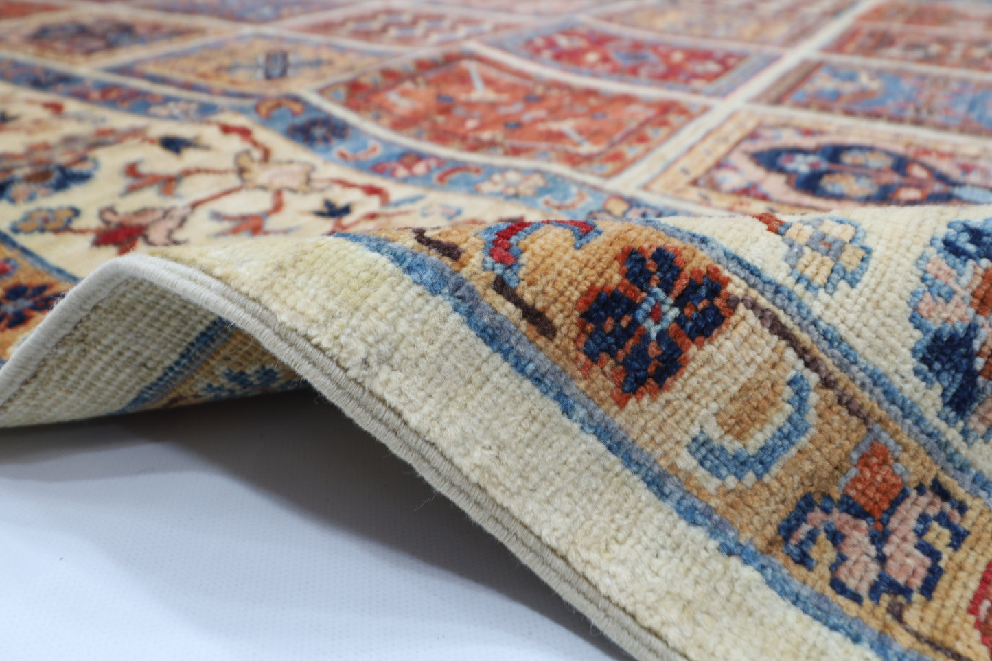 200 x 293 cm | Geometric Oriental Area Rug Afghan Hand Knotted Veg Dye Wool carpet