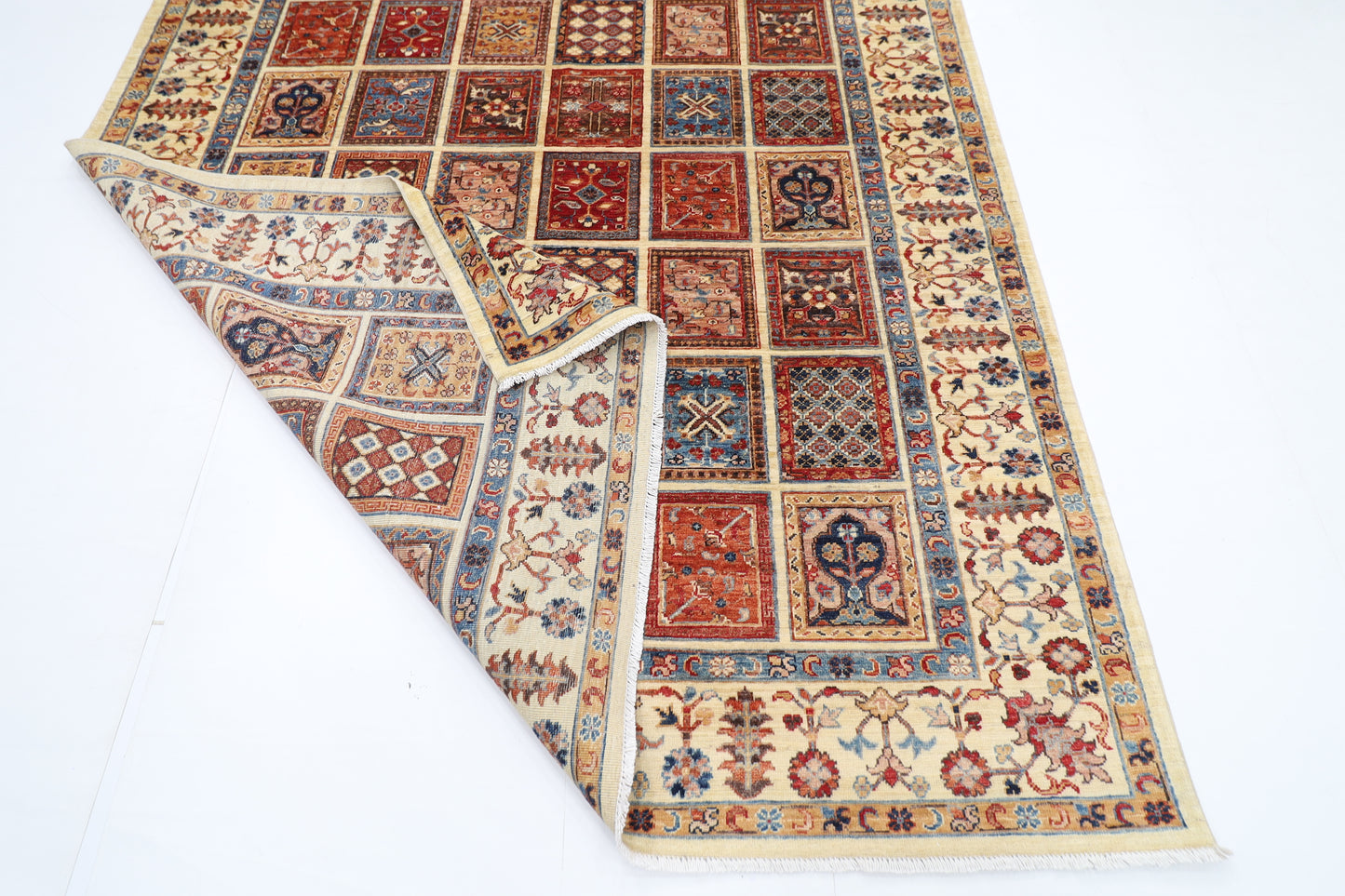 200 x 293 cm | Geometric Oriental Area Rug Afghan Hand Knotted Veg Dye Wool carpet