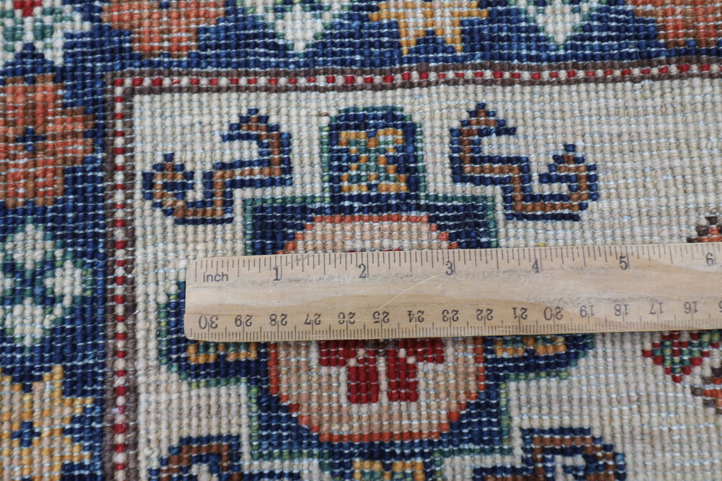 198 x 298 cm | Kazak Brown Oriental Area Rug Afghan Hand Knotted Veg Dye Wool carpet