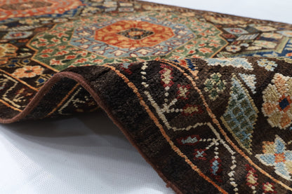 78 x 457 cm | Mamluk Runner Design Hand Knotted Veg Dye Wool Afghan Carpet