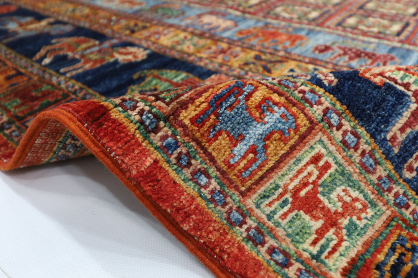 142 x 197 cm | Pazyryk Afghan Tribal Hand Knotted Veg Dye Wool carpet