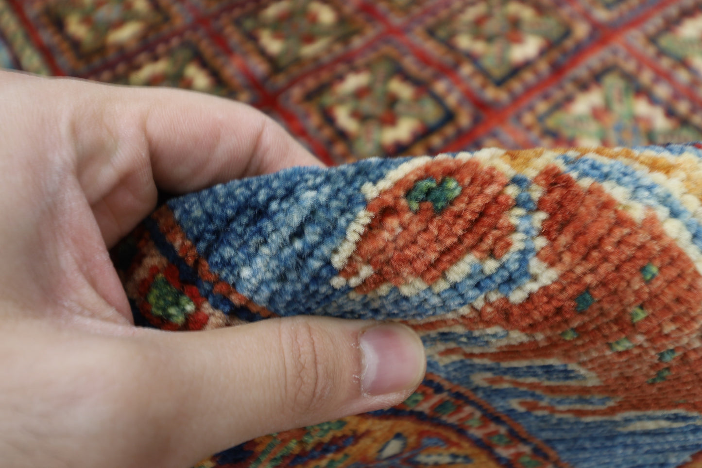 142 x 197 cm | Pazyryk Afghan Tribal Hand Knotted Veg Dye Wool carpet