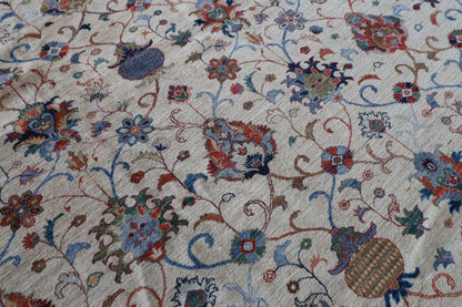 418 x 696 cm | Large Sultani Design Hand Knotted Wool Afghan Carpet