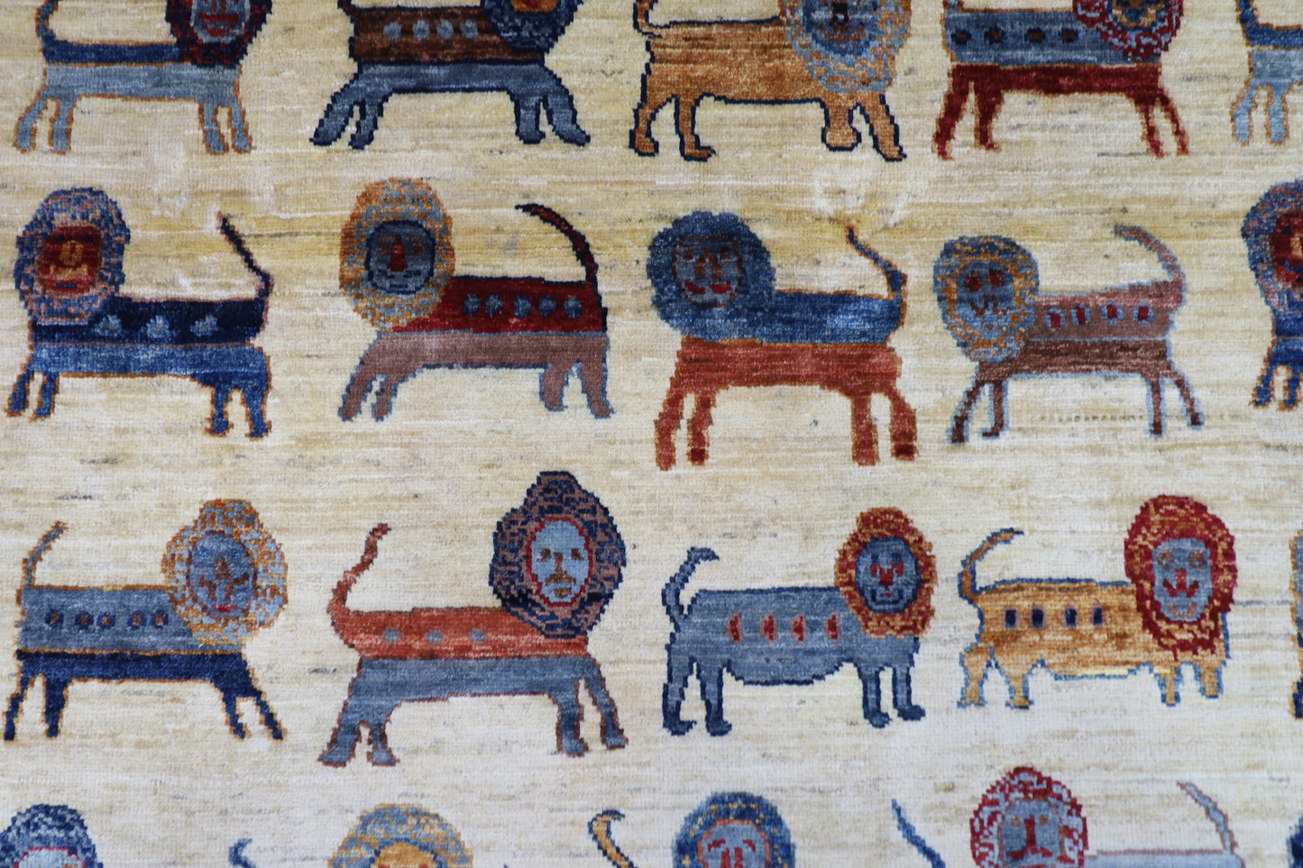 152 x 202 cm | Animal Afghan Tribal Hand Knotted Veg Dye Wool carpet