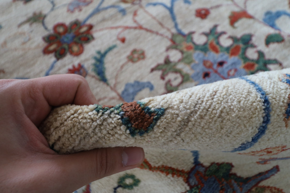 418 x 696 cm | Large Sultani Design Hand Knotted Wool Afghan Carpet