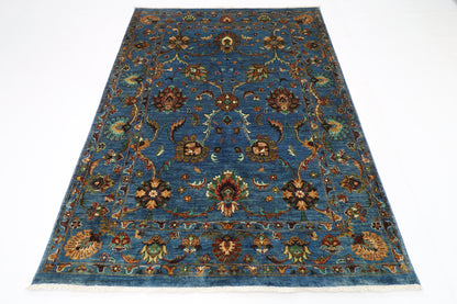 154 x 209 cm | Sultani Afghan Tribal Hand Knotted Veg Dye Wool carpet