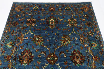154 x 209 cm | Sultani Afghan Tribal Hand Knotted Veg Dye Wool carpet