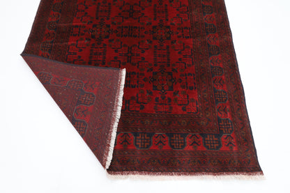 154 x 201 cm | Bokhara Red Oriental Area Rug Afghan Hand Knotted Wool carpet