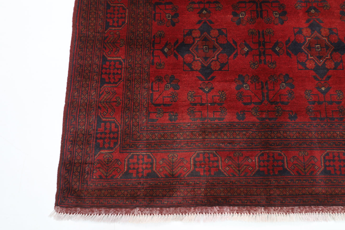 130 x 201 cm | Bokhara Red Oriental Area Rug Afghan Hand Knotted Wool carpet