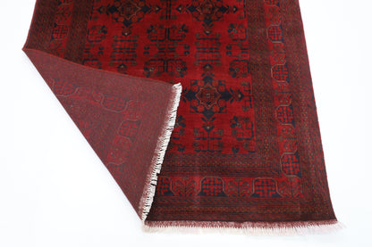 130 x 201 cm | Bokhara Red Oriental Area Rug Afghan Hand Knotted Wool carpet
