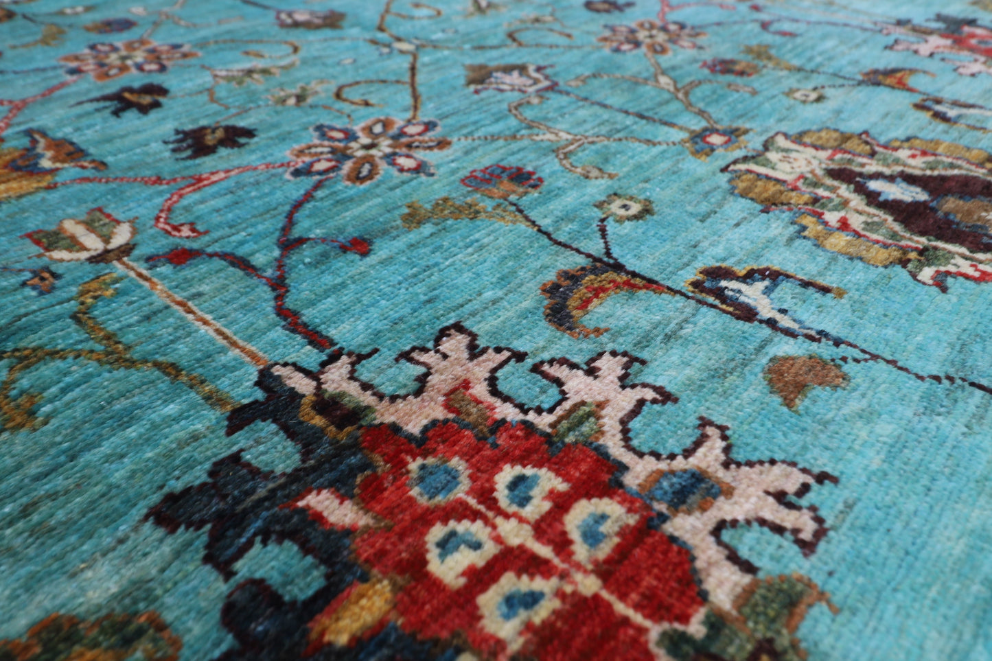 151 x 195 cm | Sultani Oriental Area Rug Afghan Hand Knotted Veg Dye Wool carpet