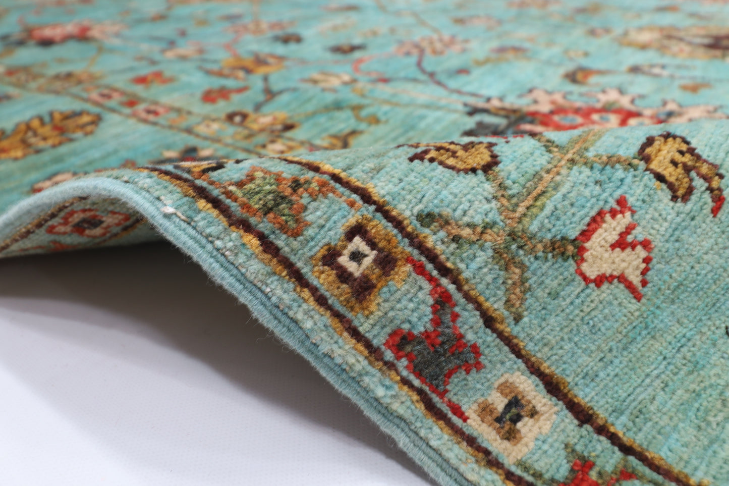 151 x 195 cm | Sultani Oriental Area Rug Afghan Hand Knotted Veg Dye Wool carpet