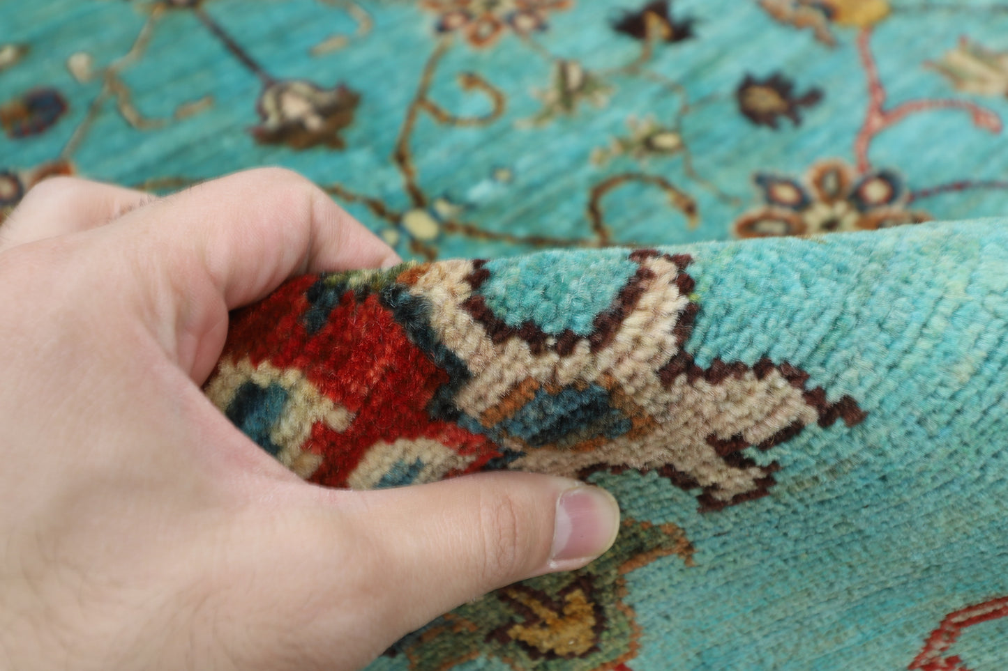 151 x 195 cm | Sultani Oriental Area Rug Afghan Hand Knotted Veg Dye Wool carpet