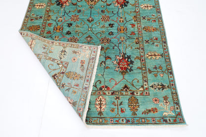 151 x 195 cm | Sultani Oriental Area Rug Afghan Hand Knotted Veg Dye Wool carpet