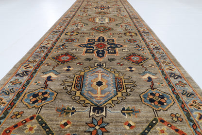 245 x 301 cm | Alfombra afgana de lana teñida con vegetales anudada a mano diseño Kawros