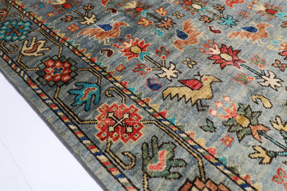 120 x 182 cm | Birds Afghan Tribal Hand Knotted Veg Dye Wool carpet