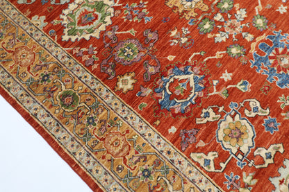 183 x 277 cm | Floral Oriental Area Rug Afghan Hand Knotted Veg Dye Wool carpet