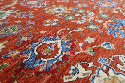 183 x 277 cm | Floral Oriental Area Rug Afghan Hand Knotted Veg Dye Wool carpet