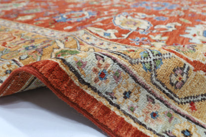 183 x 277 cm | Floral Oriental Area Rug Afghan Hand Knotted Veg Dye Wool carpet