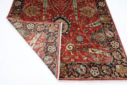 184 x 274 cm | Sickle Leaf Afghan Tribal Hand Knotted Veg Dye Wool carpet
