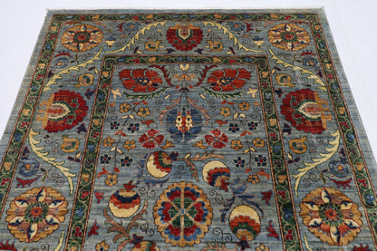 166 x 241 cm | Suzani Afghan Tribal Hand Knotted Veg Dye Wool carpet