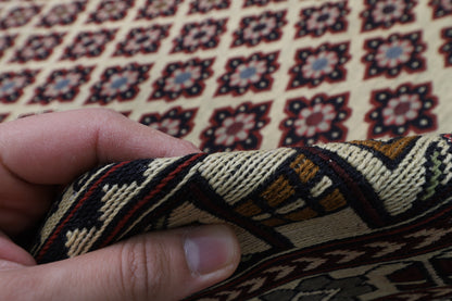 199 x 291 cm | Alfombra Kilm Multicolor de Lana Tradicional Oriental Tejida a Mano