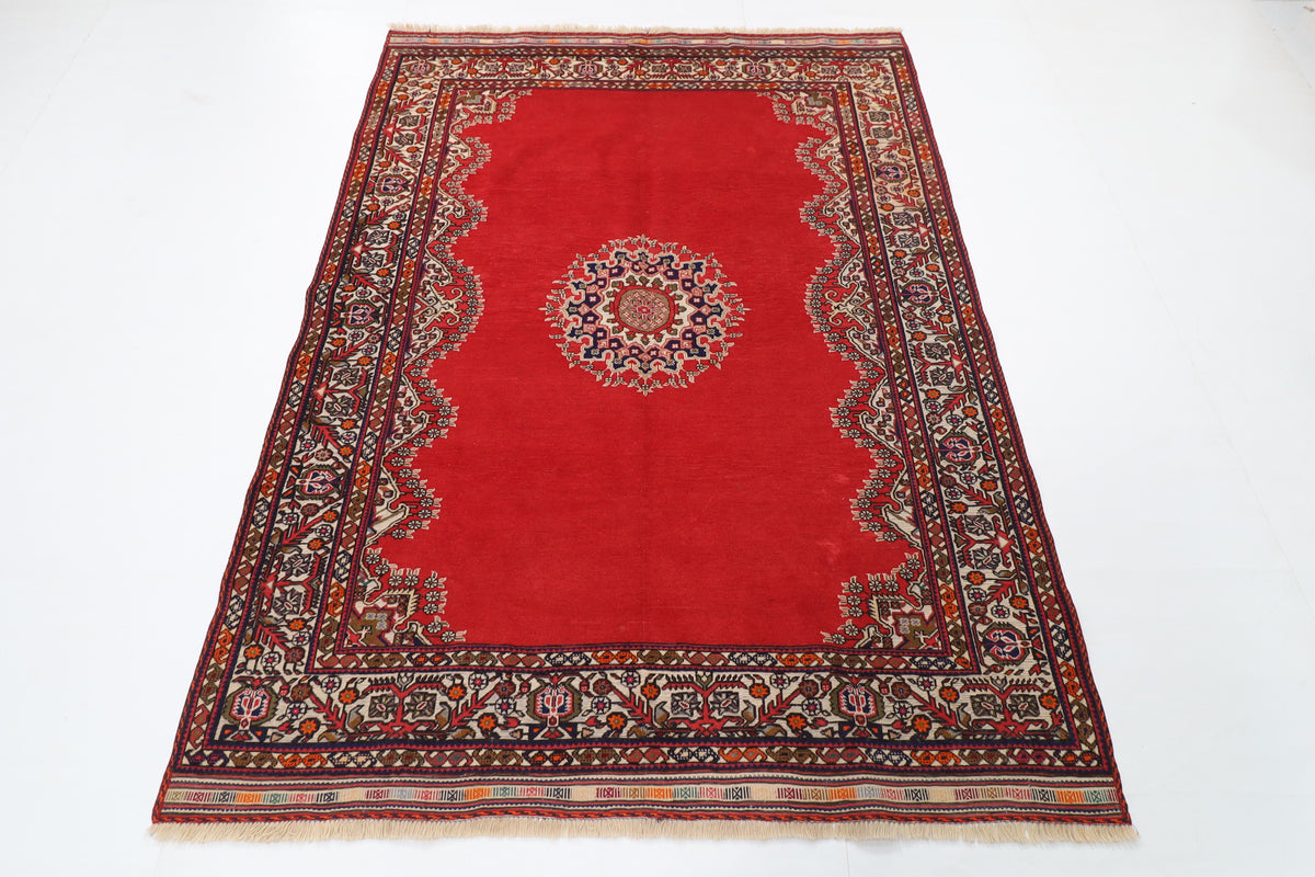 199 x 291 cm | Alfombra Kilm Multicolor de Lana Tradicional Oriental Tejida a Mano