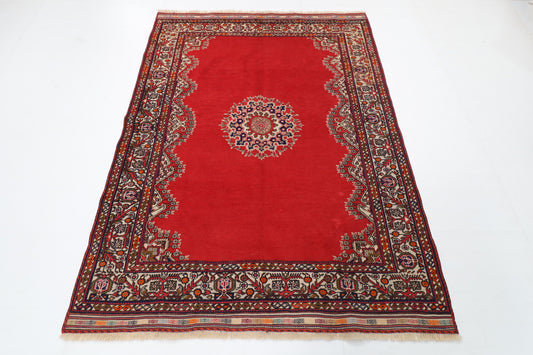 146 x 198 cm | Wool Sumak Kilim Area Traditional Hand Knotted Oriental Kilim