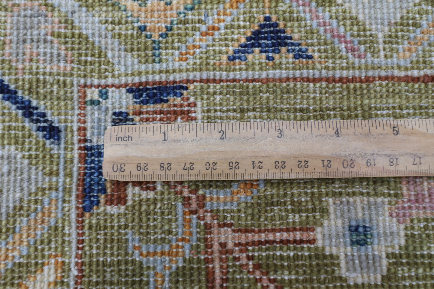 198 x 293 cm | Oriental Sultani Green Area Rug Afghan Hand Knotted Veg Dye Wool carpet