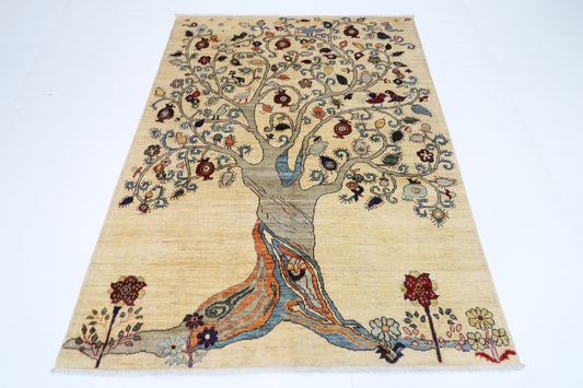 154 x 202 cm | Gabbeh Afghan Tribal Hand Knotted Veg Dye Wool carpet
