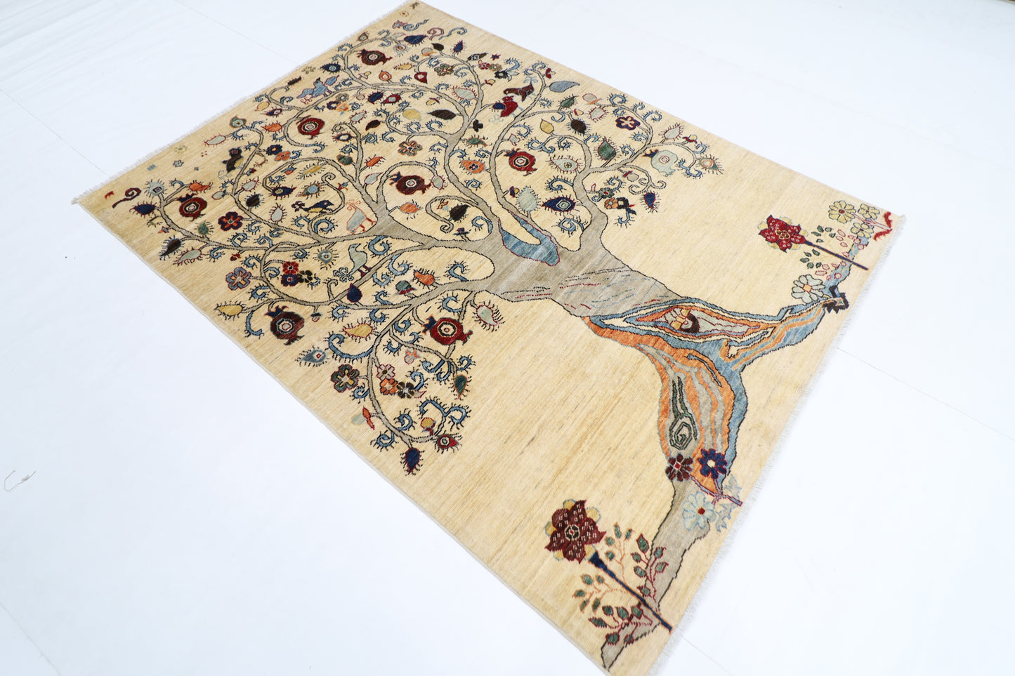 154 x 202 cm | Gabbeh Afghan Tribal Hand Knotted Veg Dye Wool carpet