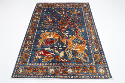 156 x 200 cm | Oriental Beer Animal Area Rug Afghan Hand Knotted Veg Dye Wool carpet