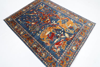 156 x 200 cm | Oriental Beer Animal Area Rug Afghan Hand Knotted Veg Dye Wool carpet