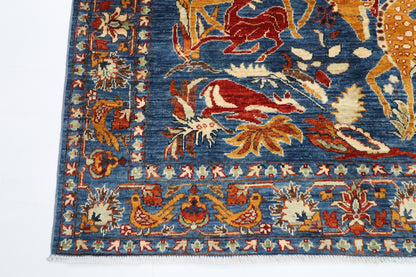 156 x 200 cm | Oriental Beer Animal Area Rug Afghan Hand Knotted Veg Dye Wool carpet