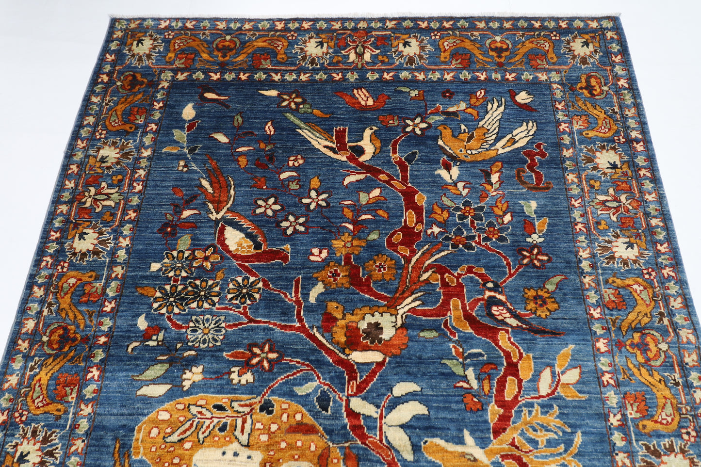 156 x 200 cm | Oriental Beer Animal Area Rug Afghan Hand Knotted Veg Dye Wool carpet
