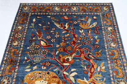 156 x 200 cm | Oriental Beer Animal Area Rug Afghan Hand Knotted Veg Dye Wool carpet