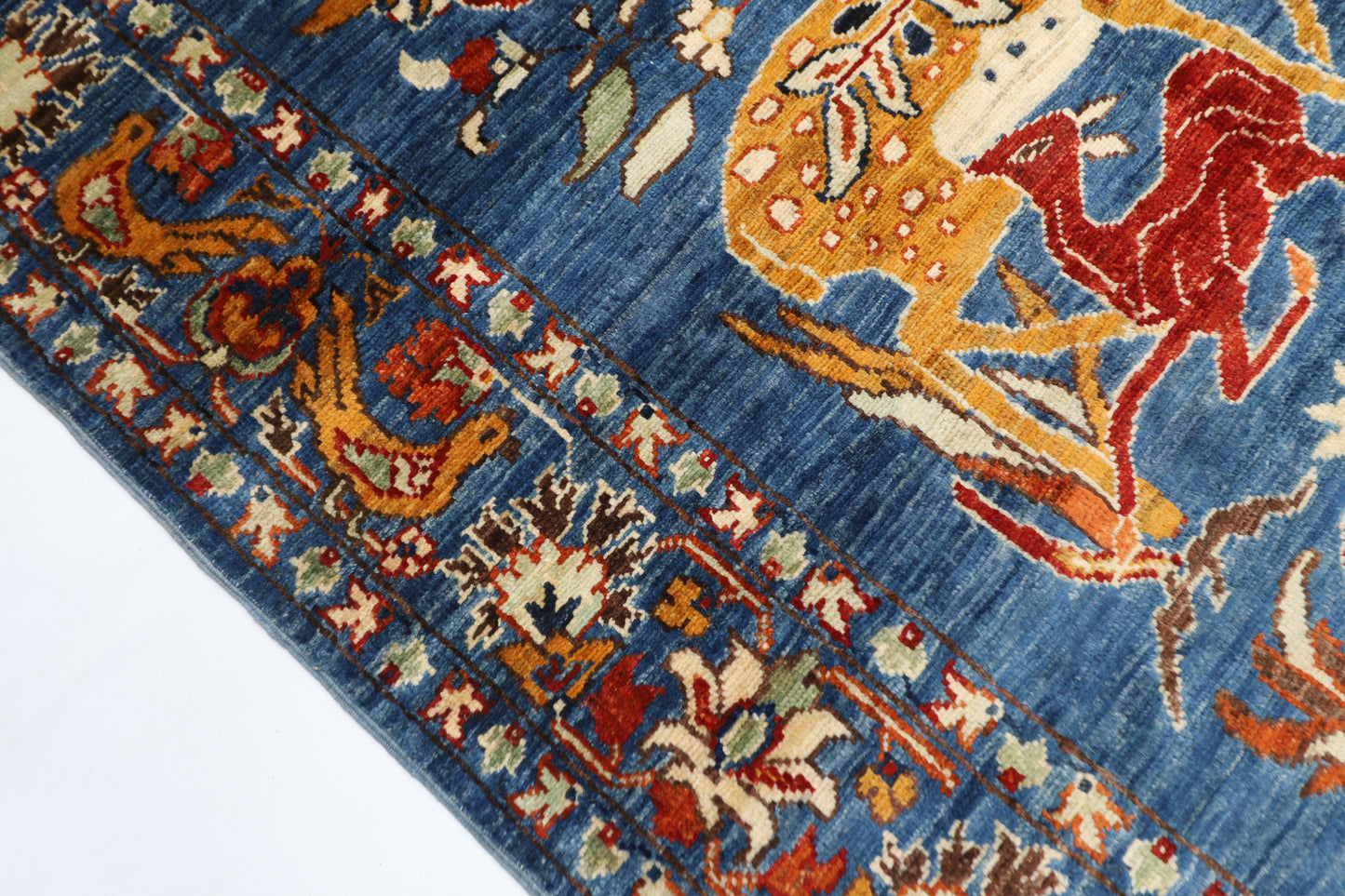 156 x 200 cm | Oriental Beer Animal Area Rug Afghan Hand Knotted Veg Dye Wool carpet