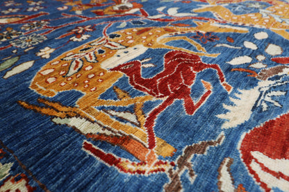 156 x 200 cm | Oriental Beer Animal Area Rug Afghan Hand Knotted Veg Dye Wool carpet