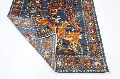 156 x 200 cm | Oriental Beer Animal Area Rug Afghan Hand Knotted Veg Dye Wool carpet