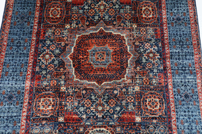 148 x 206 cm | Mamluk Afghan Tribal Hand Knotted Veg Dye Wool carpet
